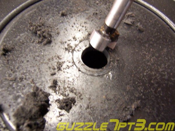 drill the hole through